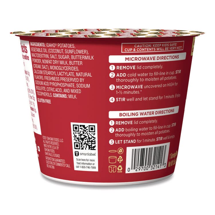 IDAHOAN FOODS LLC Buttery Homestyle Mashed Potatoes, 1.5 oz Cup, 10/Carton (IDHIDA33141) thumbnail 2