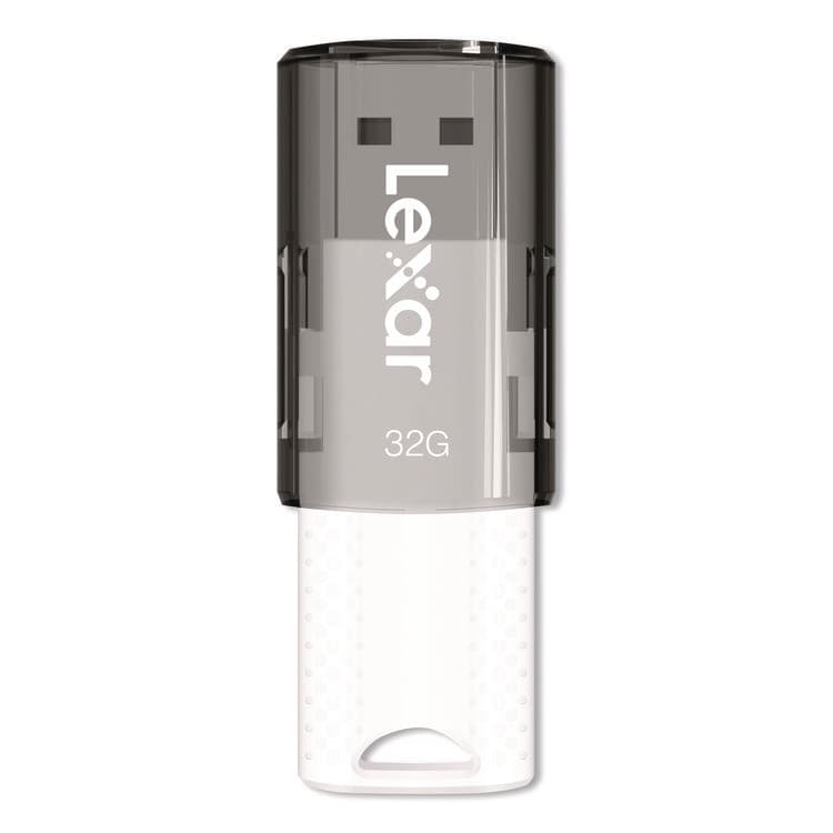 LEXAR MEDIA . JumpDrive S60 USB 2.0 Flash Drive, 32 GB, Gray/White, 3/Pack (LXRLJDS6032GB3N) thumbnail 4