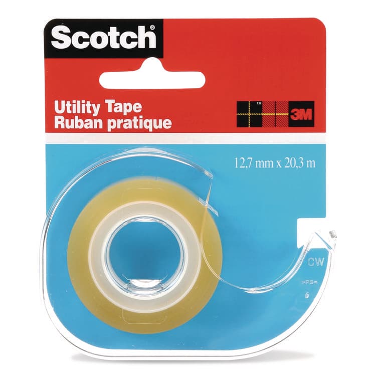 3M/COMMERCIAL TAPE DIV. Utility Tape in Handheld Dispenser, 1" Core, 0.5" x 22.22 yds, Clear (MMMRK2S)