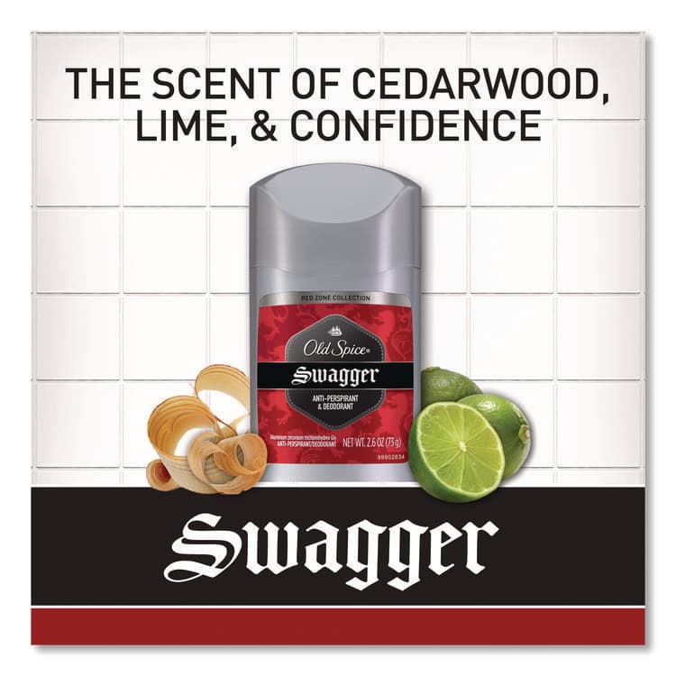 PROCTER & GAMBLE Red Collection Swagger Antiperspirant and Deodorant for Men, 0.5 oz, 24/Carton (OLS01643CT) thumbnail 3