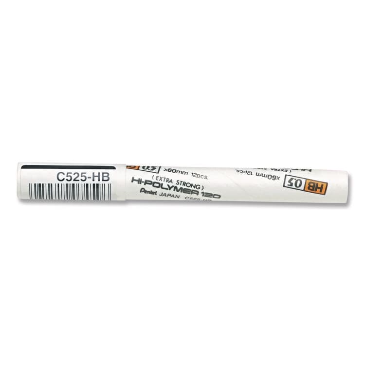 PENTEL OF AMERICA Premium Hi-Polymer Lead Refill, 0.5 mm, HB, 12/Pack (PENC525HB) thumbnail 3
