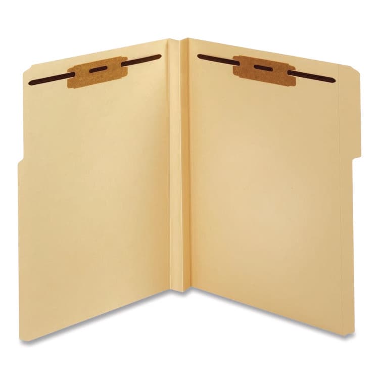 TOPS BUSINESS FORMS Manila Fastener Folders, 1/3-Cut Tab: Assorted, Expands 1.5", 2 Fasteners, Letter Size, Manila, 50/Box (PFX24595)