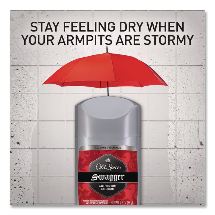 PROCTER & GAMBLE Red Collection Swagger Antiperspirant and Deodorant for Men, 0.5 oz, 24/Carton (OLS01643CT) thumbnail 2