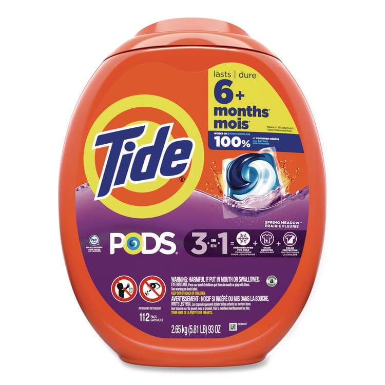 PROCTER & GAMBLE PODS Laundry Detergent, Spring Meadow, 112 Pods/Tub (PGC03250PK)