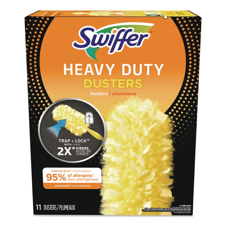 PROCTER & GAMBLE Heavy Duty Dusters Refill, Trap + Lock Fiber, Yellow, 11/Box (PGC99035BX)