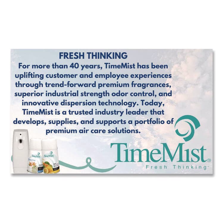 ZEP . Premium Metered Air Freshener Refill, Country Garden, 7.1 oz Aerosol Spray, 12/Carton (TMS1042786) thumbnail 4