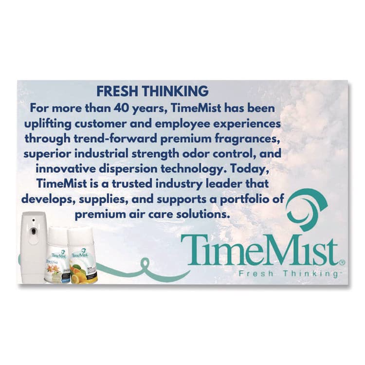 ZEP . Premium Metered Air Freshener Refill, Mango, 7.1 oz Aerosol Spray, 12/Carton (TMS1042810) thumbnail 4