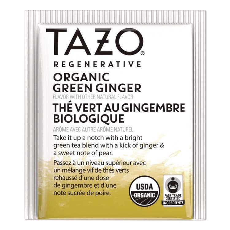 STARBUCKS COFFEE COMPANY Tea Bags, Organic Green Ginger, 16/Box (TZOTAZ00356BX) thumbnail 3
