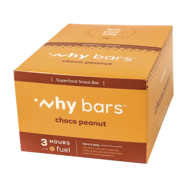WHY BARS Superfood Snack Bar, Choco Peanut, 2.04 oz Bar, 12/Box (WHYWHY16204) thumbnail 2