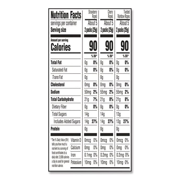 FERRARA CANDY CO Treat-Size Ropes, Variety Mix, Assorted Flavors, 15 oz Bag (SWVFER08072) thumbnail 3