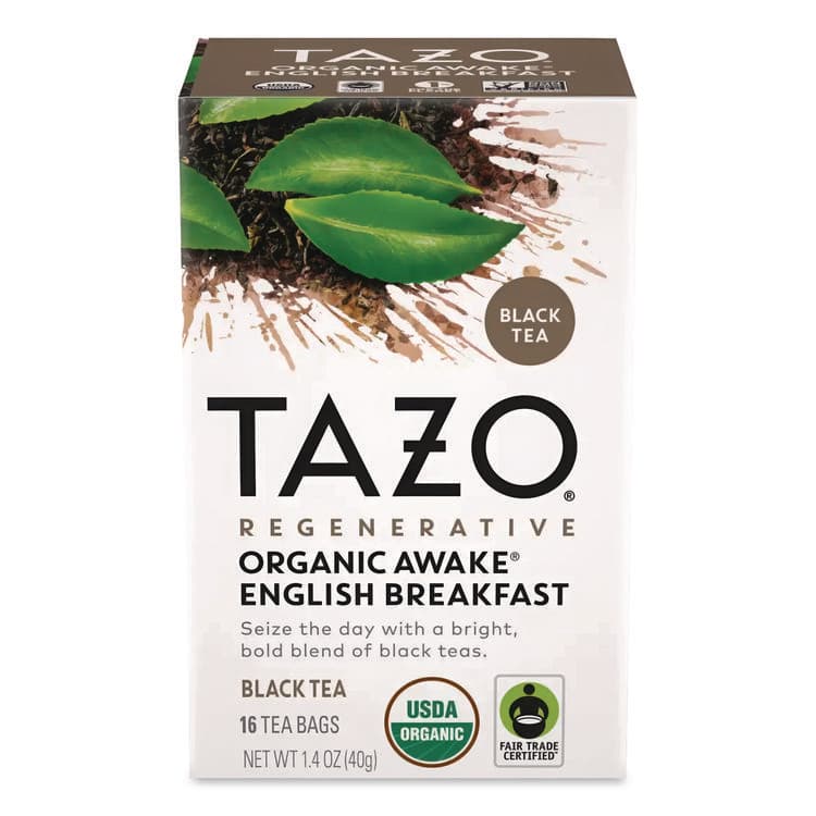 STARBUCKS COFFEE COMPANY Tea Bags, Organic Awake English Breakfast, 16/Box (TZOTAZ00303BX)