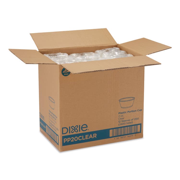 GEORGIA PACIFIC Plastic Souffle/Portion Cups, 2 oz, Clear, 200/Sleeve, 12 Sleeves/Carton (DXEPP20CLEAR) thumbnail 4