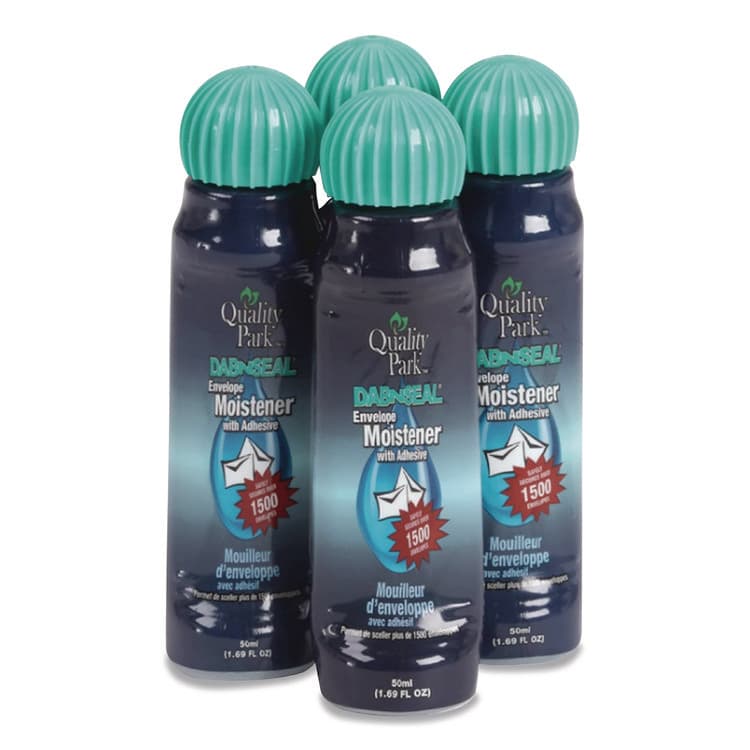 QUALITY PARK PRODUCTS Dab n' Seal Envelope Moistener with Adhesive, 1.69 oz, 4/Pack (DAS56766)