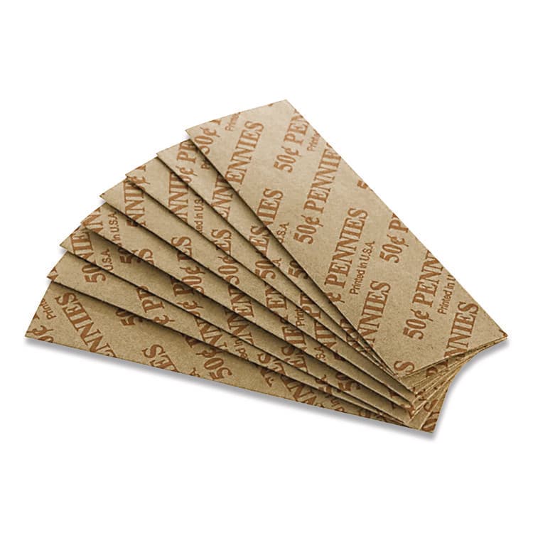 DUNBAR SECURITY PRODUCTS, Flat Coin Wrappers, Pennies, Red, 1,000/Box (DBR50PFL) thumbnail 2