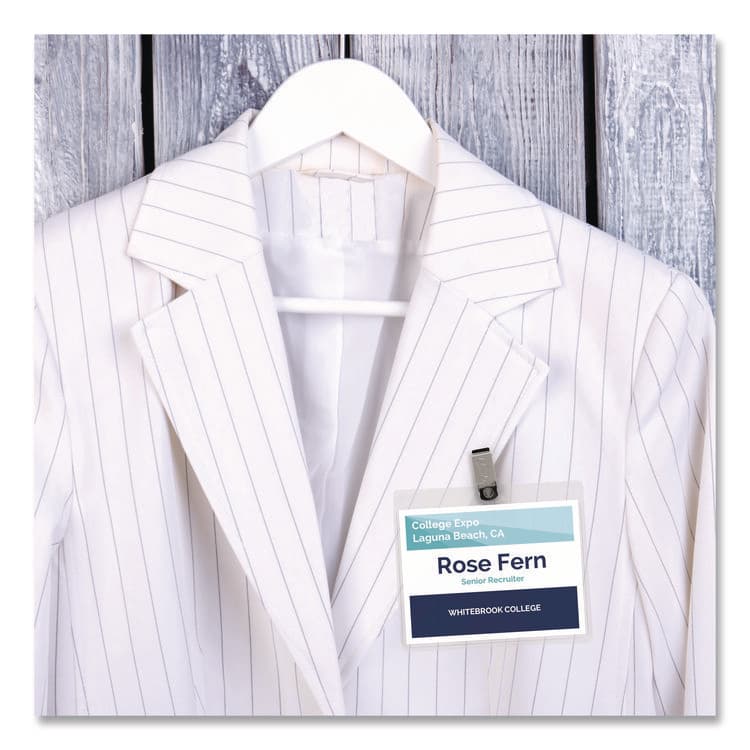 AVERY PRODUCTS CORPORATION Heavy-Duty Clip-Style Badge Holders, Horizontal, 4 x 3, Clear, 100/Box (AVE2923) thumbnail 4