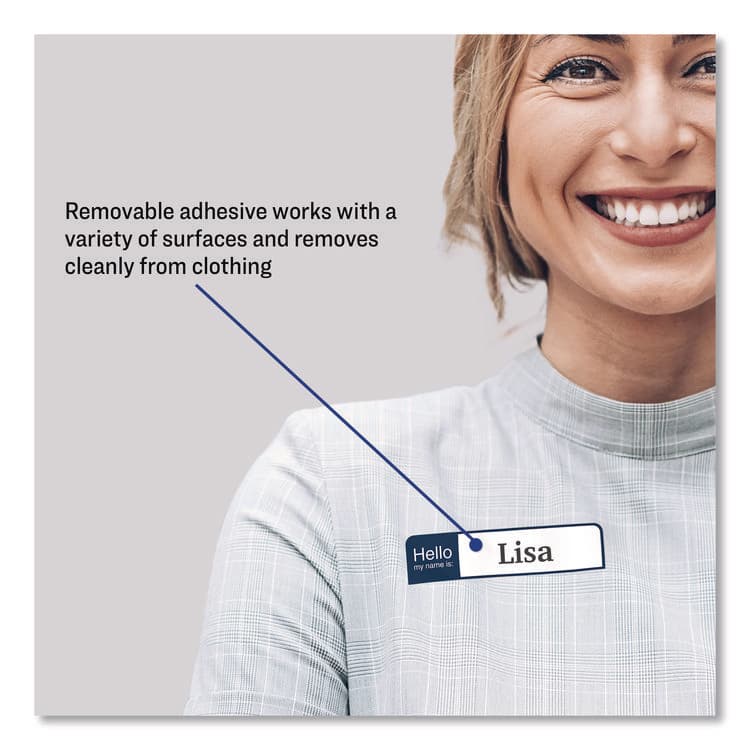 AVERY PRODUCTS CORPORATION Flexible Self-Adhesive Mini Name Badge Labels, 1 x 3.75, Hello, Assorted, 100/Pack (AVE5154) thumbnail 2
