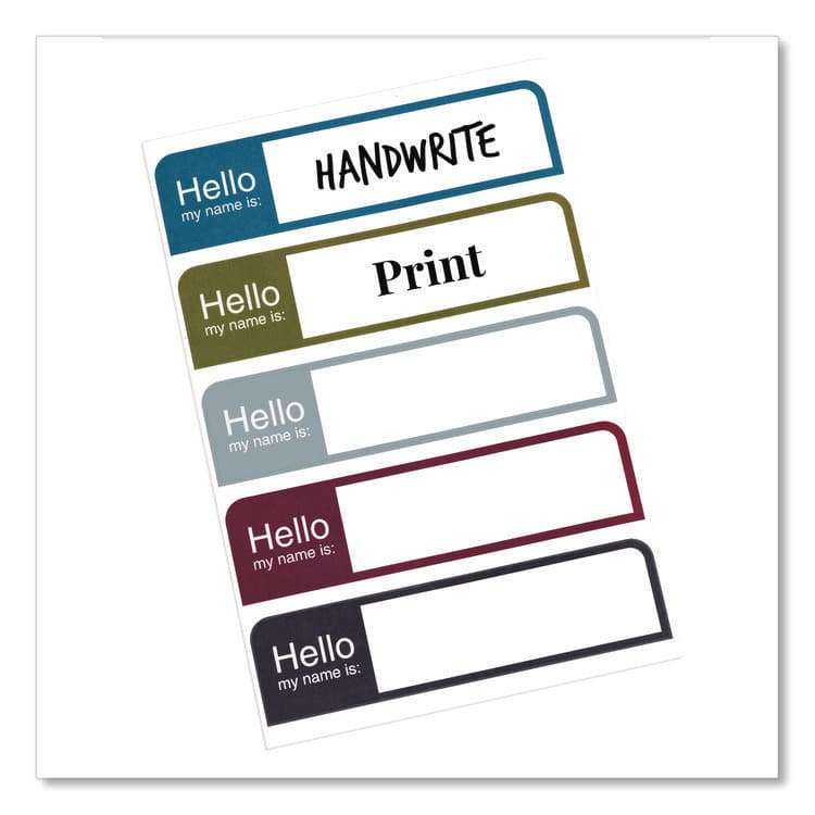 AVERY PRODUCTS CORPORATION Flexible Self-Adhesive Mini Name Badge Labels, 1 x 3.75, Hello, Assorted, 100/Pack (AVE5154) thumbnail 4