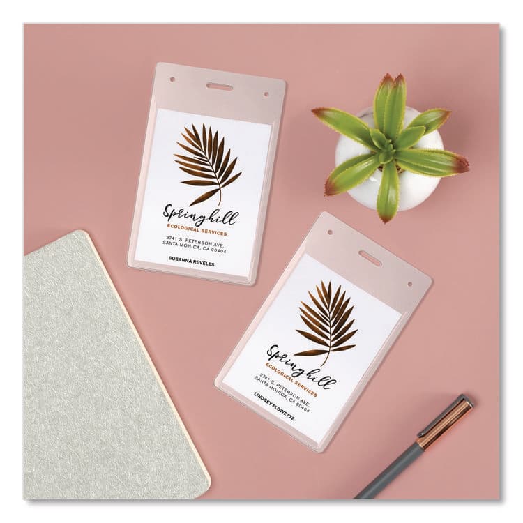 AVERY PRODUCTS CORPORATION Secure Top Heavy-Duty Badge Holders, Vertical, 3w x 4h, Clear, 25/Pack (AVE74472) thumbnail 4