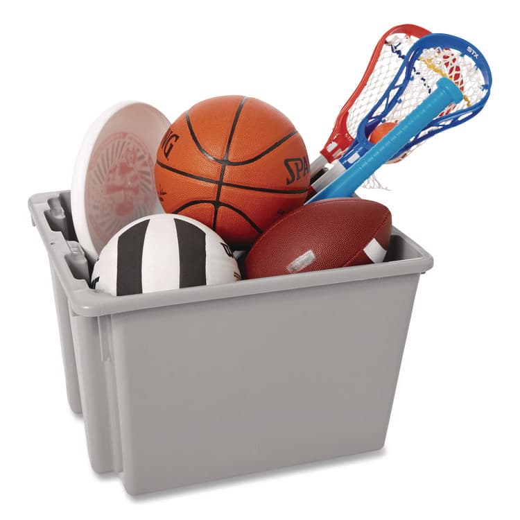 RUBBERMAID COMMERCIAL PROD. Palletote Box, 11.97 gal, 1.6 cu ft, 15.5" x 19.5" x 13", Gray (RCPFG172200GRAY) thumbnail 2