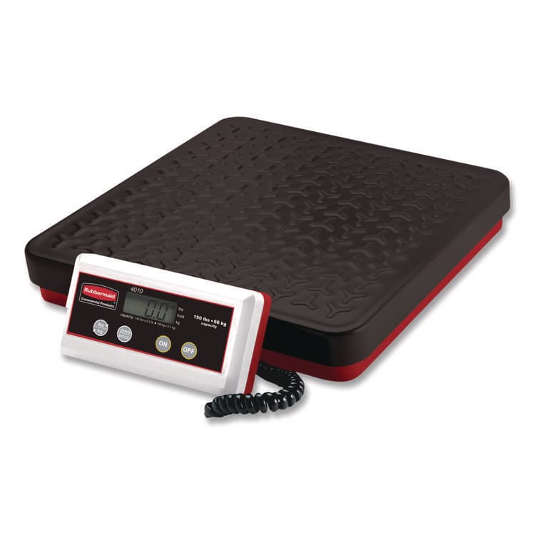 RUBBERMAID COMMERCIAL PROD. Digital Receiving Scale, 150 lb Capacity, Black/Red (RCPFG401088)