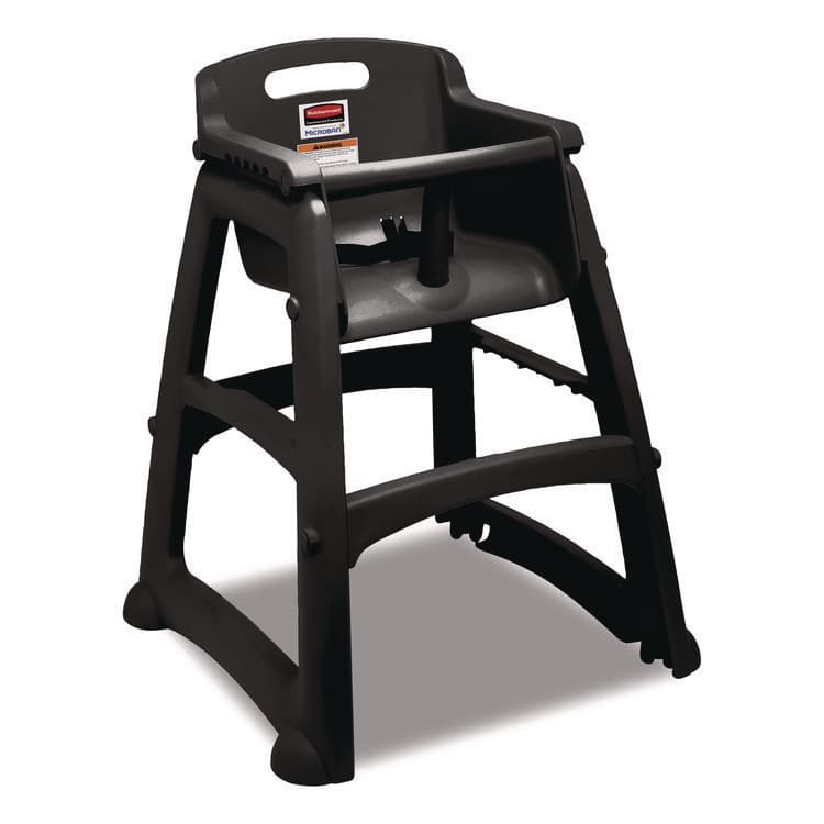 RUBBERMAID COMMERCIAL PROD. Sturdy Chair Youth Seat with Casters, Black (RCPFG780508BLA)