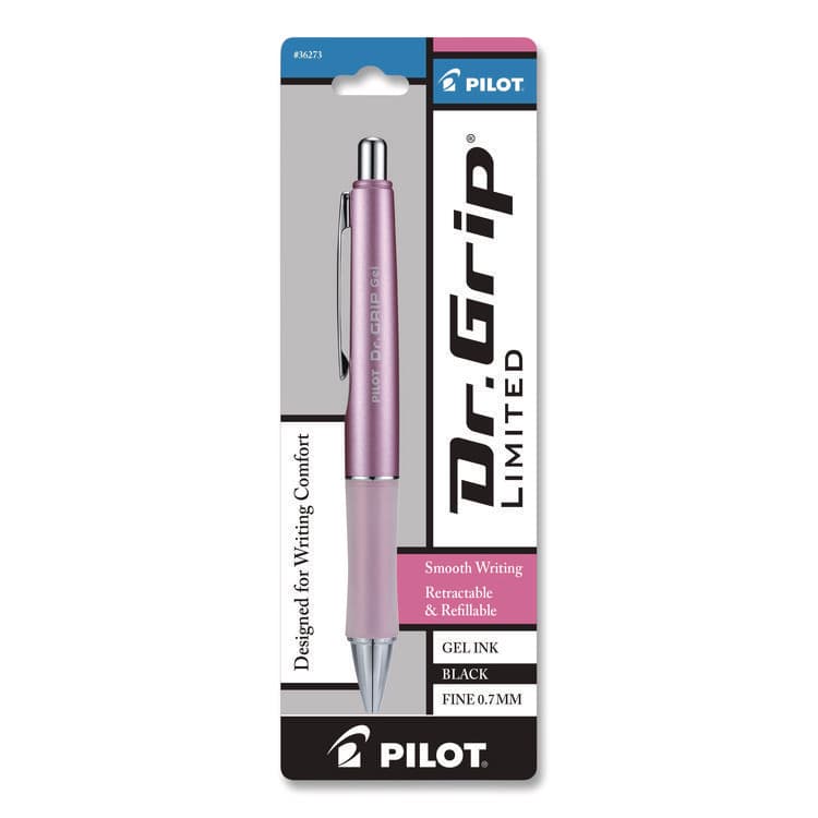 PILOT CORP. OF AMERICA Dr. Grip Limited Gel Pen, Retractable, Fine 0.7 mm, Black Ink, Champagne Mauve Barrel (PIL36273) thumbnail 2