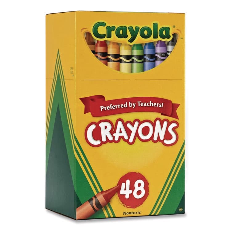 BINNEY & SMITH / CRAYOLA Classic Color Crayons, Classic Flip-Top Box with Tiered Sleeves, Regular Size, 0.31" x 3.63", 48 Assorted Colors, 48/Box (CYO520048) thumbnail 2