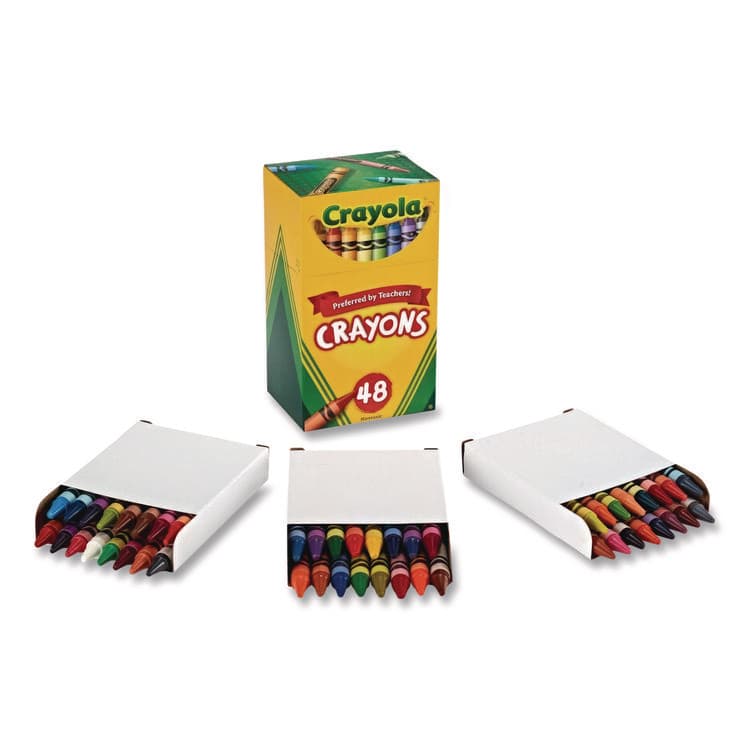 BINNEY & SMITH / CRAYOLA Classic Color Crayons, Classic Flip-Top Box with Tiered Sleeves, Regular Size, 0.31" x 3.63", 48 Assorted Colors, 48/Box (CYO520048) thumbnail 4