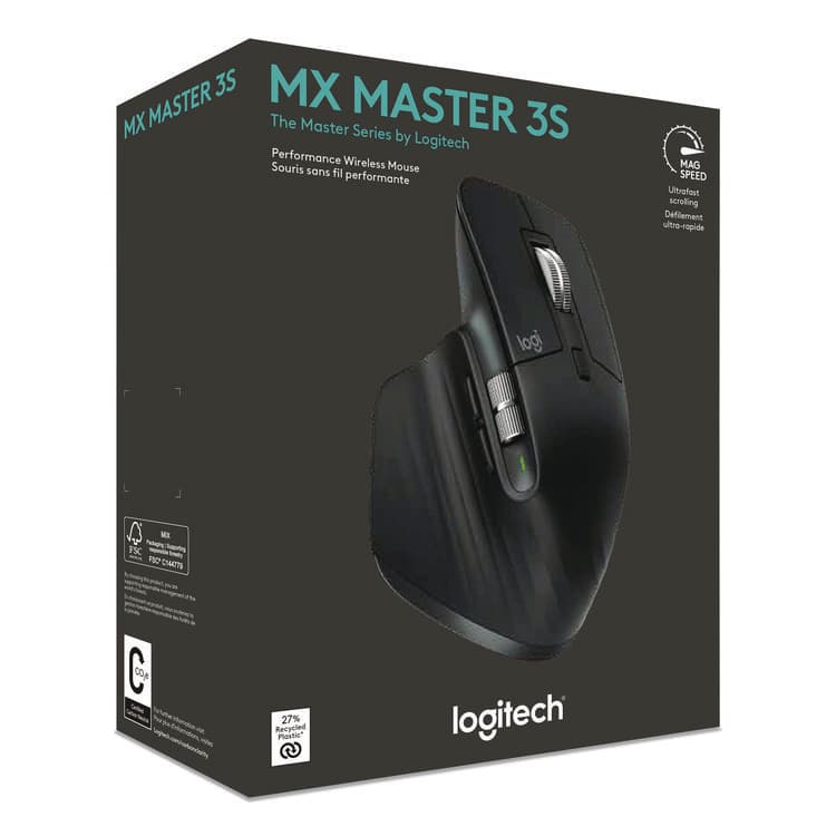 LOGITECH, . MX Master 3S for Business Wireless Mouse, 33 ft Wireless Range, Right, Black (LOG910006581) thumbnail 2