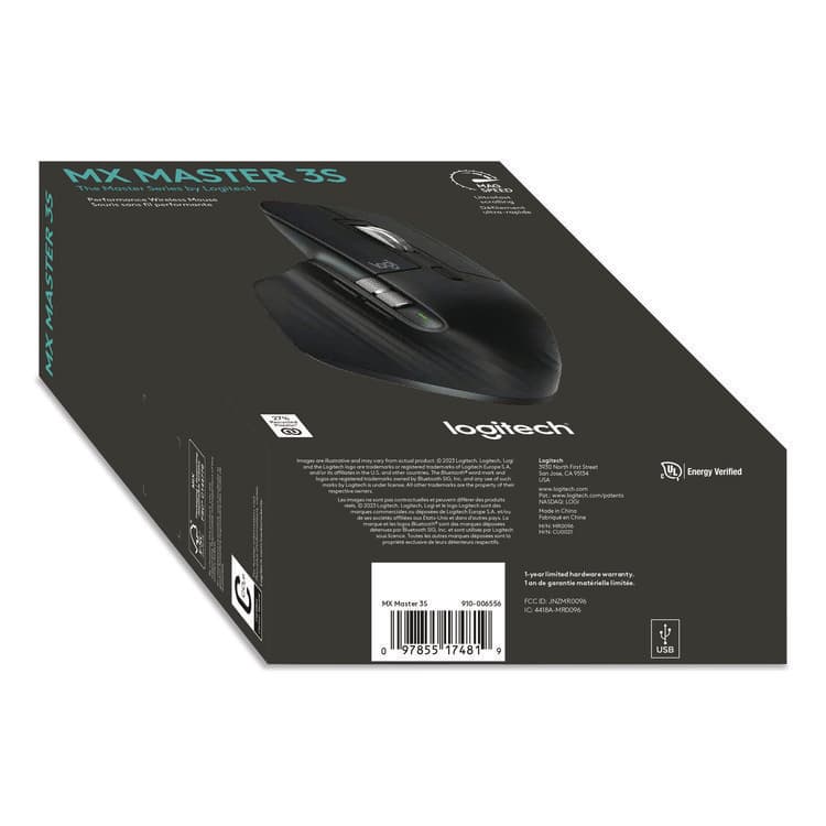 LOGITECH, . MX Master 3S for Business Wireless Mouse, 33 ft Wireless Range, Right, Black (LOG910006581) thumbnail 3