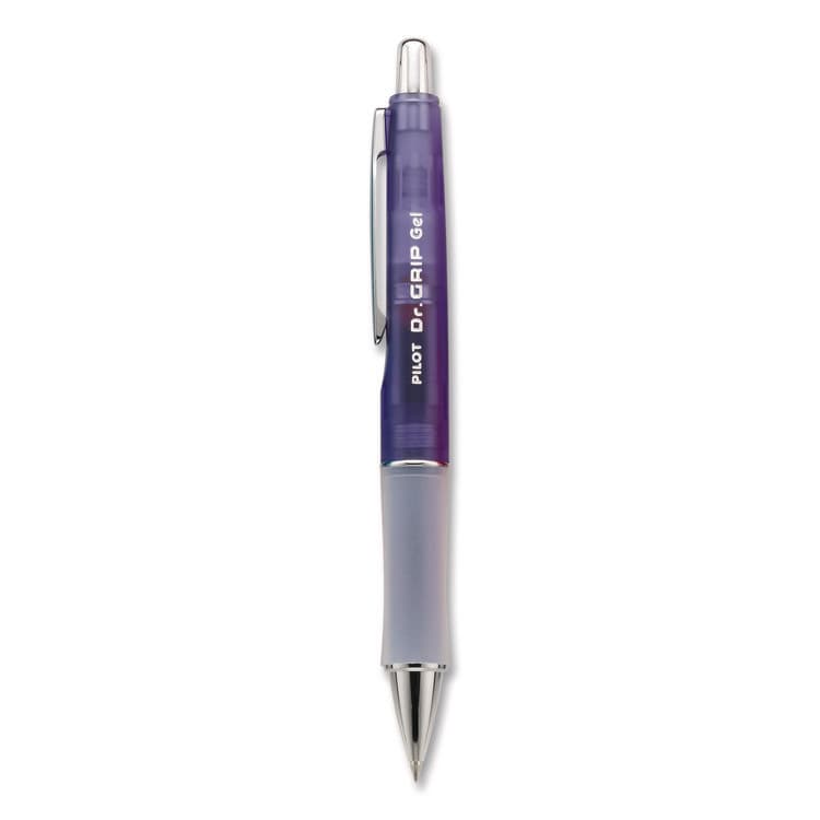 PILOT CORP. OF AMERICA Dr. Grip Gel Pen, Retractable, Fine 0.7 mm, Black Ink, Translucent Purple Barrel (PIL36261)