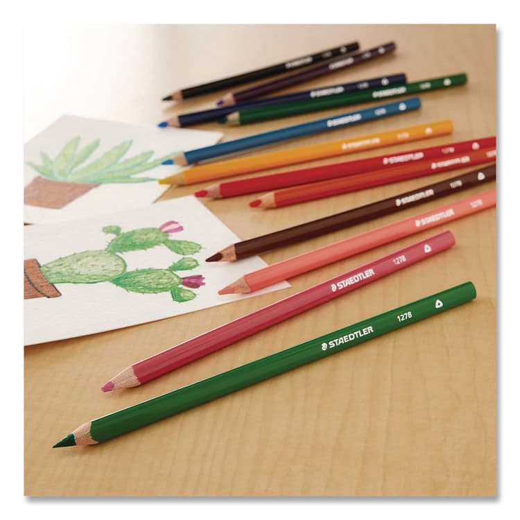 STAEDTLER, . Colored Pencils, 4 mm, Assorted Lead and Barrel Colors, 72/Set (STD1270C72A6) thumbnail 3