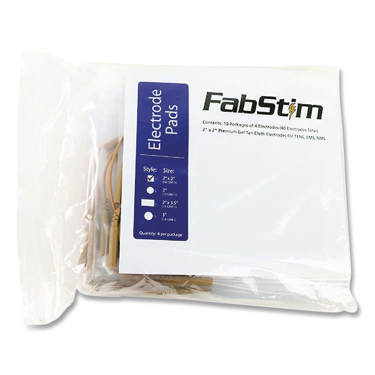 FABRICATION ENTERPRISES Self-Adhesive Electrodes, 2 x 2 Square, 4/Pack (FAE1312911) thumbnail 2