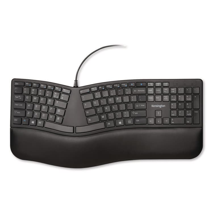 ACCO BRANDS, . Pro Fit Ergo Wired Keyboard, Black (KMW75400) thumbnail 2