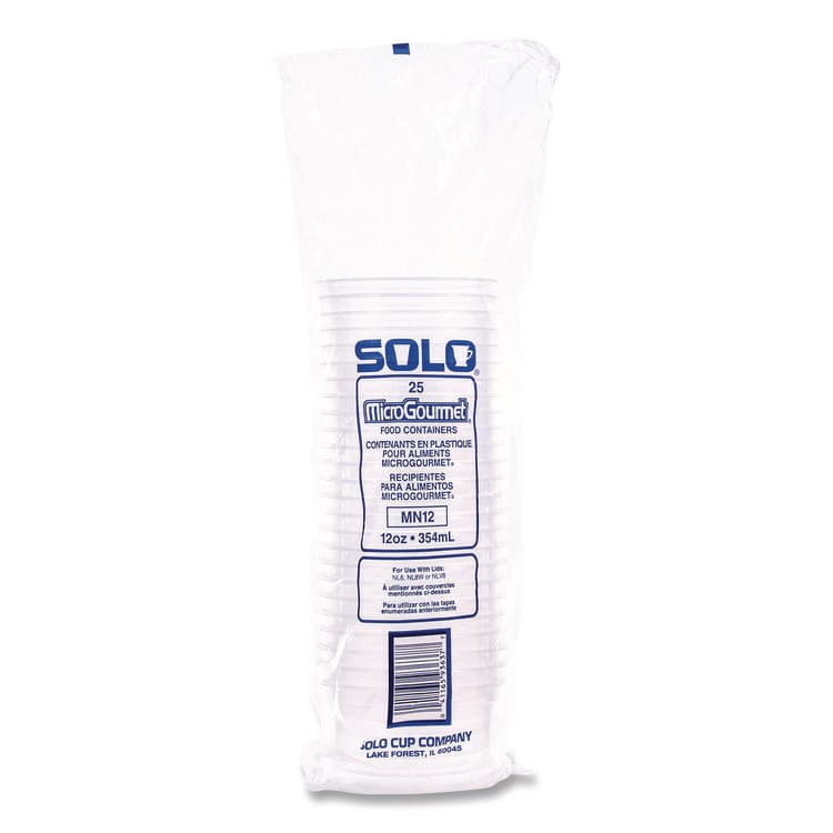 DART MicroGourmet Food Containers, 12 oz, 4.68" Diameter x 2.25"h, Clear, Plastic, 500/Carton (DCCMN120100) thumbnail 4