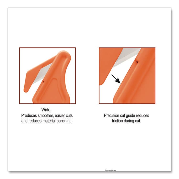 KLEVER INNOVATIONS Excel Plus Safety Cutter, 7" Plastic Handle, Orange, 10/Box (KLVPLS40030G) thumbnail 4