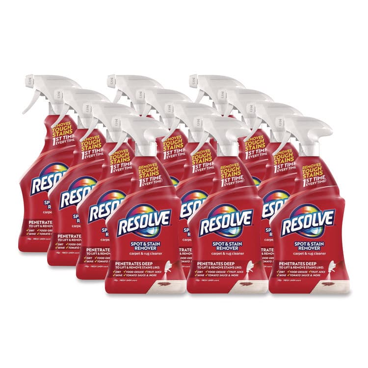 RECKITT BENCKISER Triple Oxi Advanced Trigger Carpet Cleaner, Fresh Linen, 22 oz Spray Bottle, 12/Carton (RAC00601CT)