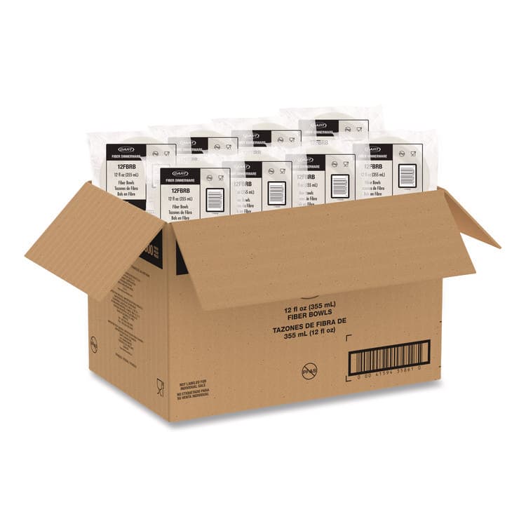 DART Compostable Molded Fiber Dinnerware, ProPlanet Seal, Bowl, 12 oz, Natural, 1,000/Carton (DCC12FBRB) thumbnail 4