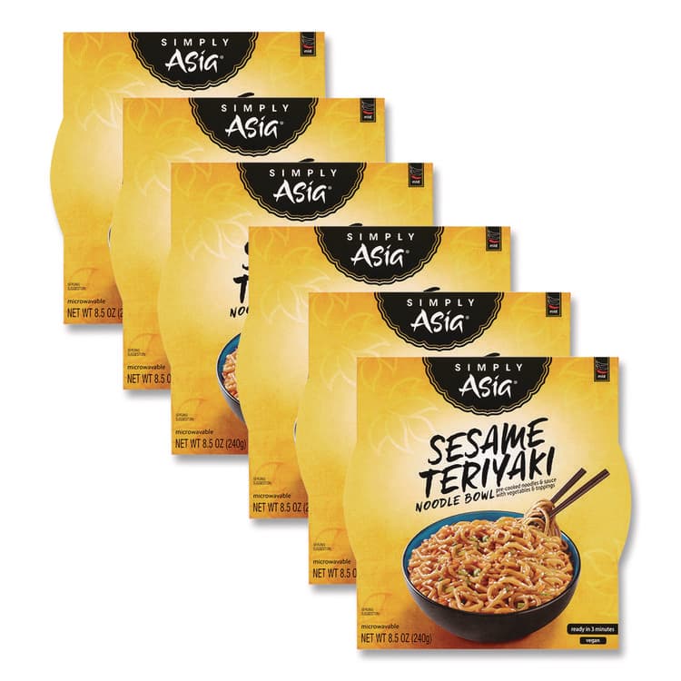 MCCORMICK & CO Simply Asia Sesame Teriyaki Noodle Bowl, 8.5 oz, 6/Carton (MKCTHA00086)