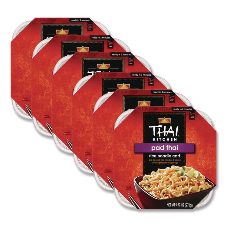 MCCORMICK & CO Thai Kitchen Pad Thai Rice Noodle Cart, 9.77 oz Individually Wrapped, 6/Carton (MKCTHA01026)
