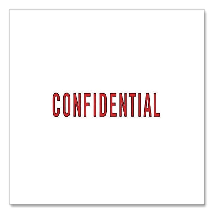 MARKING PRODUCTS, Pre-Inked Message Stamp, CONFIDENTIAL, 1.63" x 0.38", Red Ink (MKG034500) thumbnail 2
