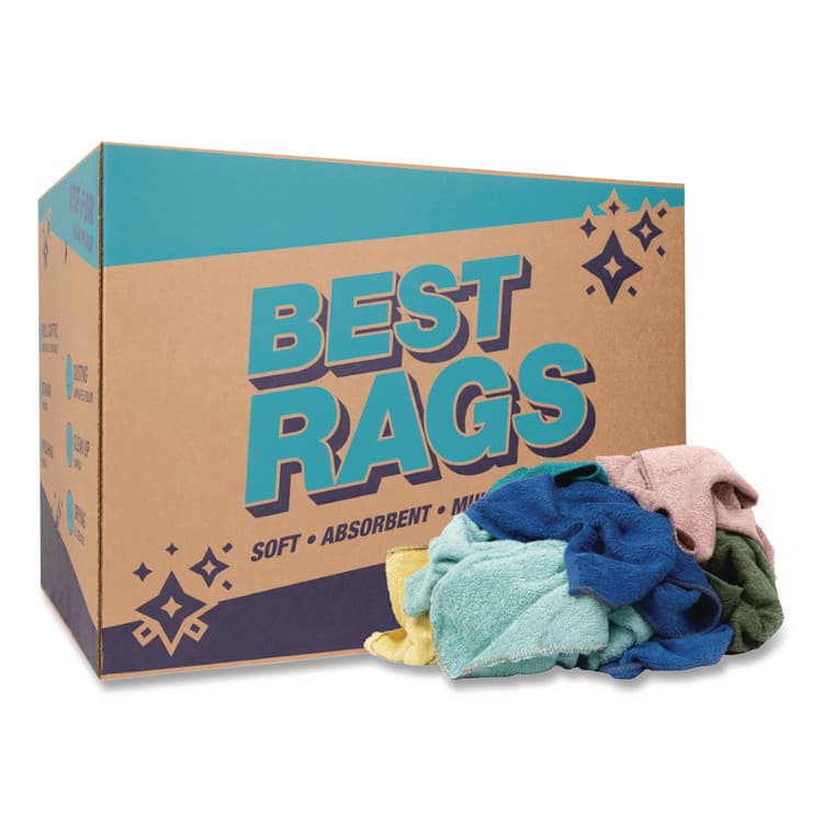 MONARCH GLOBAL BRANDS Qwick Wick Terry Towels, 12 x 12, Assorted Colors, 25 lb Bale (Approximately 280/Bale) (MNHN030C1025)