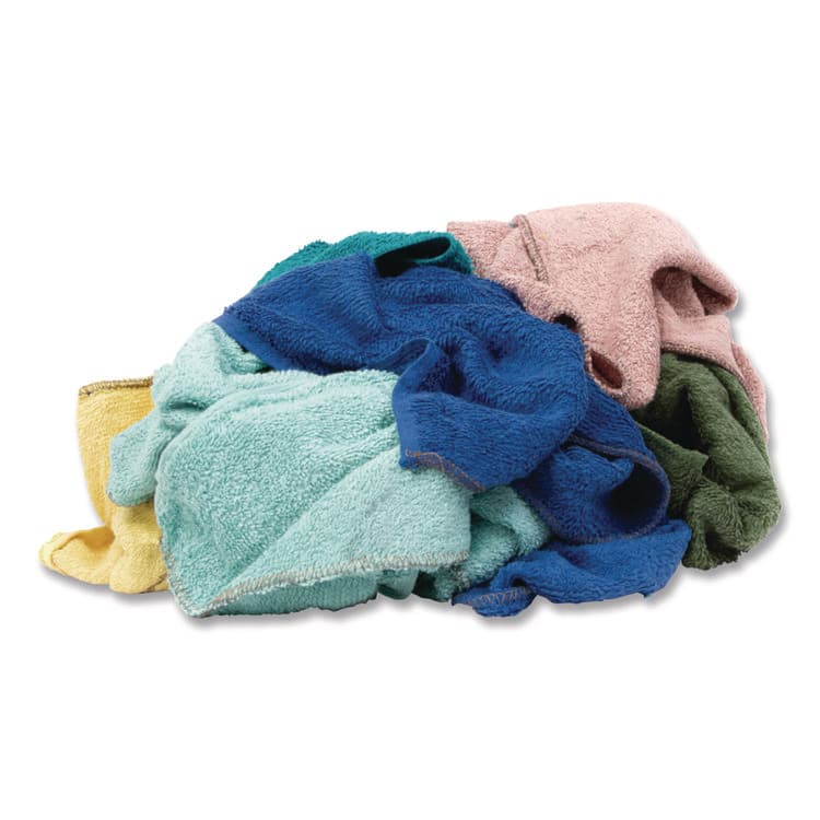 MONARCH GLOBAL BRANDS Qwick Wick Terry Towels, 12 x 12, Assorted Colors, 25 lb Bale (Approximately 280/Bale) (MNHN030C1025) thumbnail 3