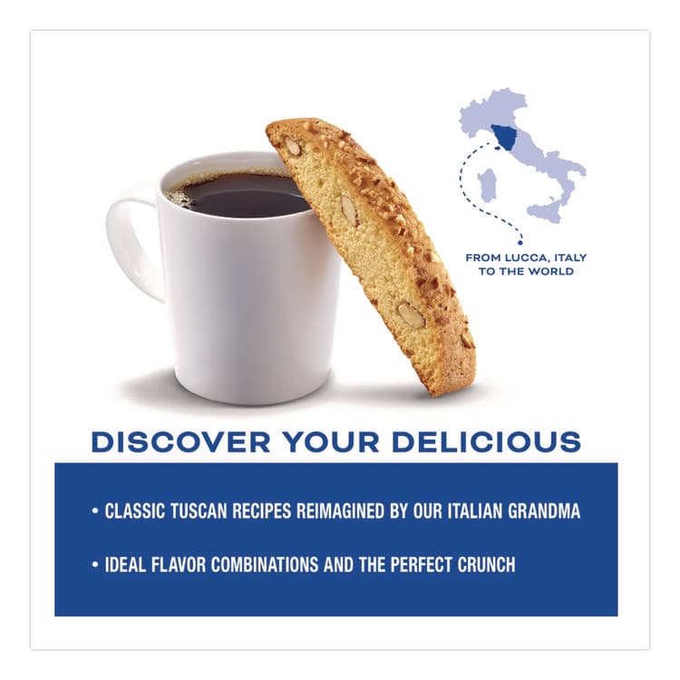 NONNI'S Biscotti, Classic Almond, 0.69 oz Individually Wrapped, 25/Pack (NONNSD197721) thumbnail 3