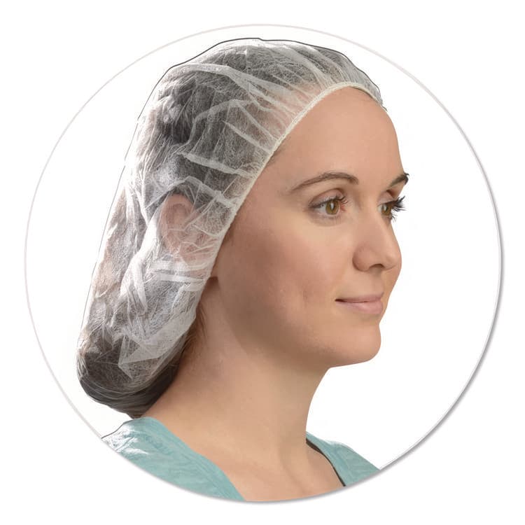 TRADEX INTERNATIONAL BC Series Bouffant Caps, 24", White, 1,000/Carton (TXIBC241000) thumbnail 2