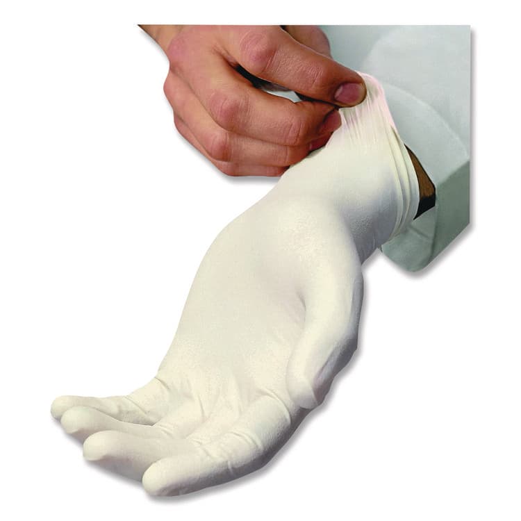 TRADEX INTERNATIONAL L5201 Series Powder-Free Latex Gloves, Large, 4 mil Thick, 9" Long, Cream, 100/Box (TXILLG5201) thumbnail 2