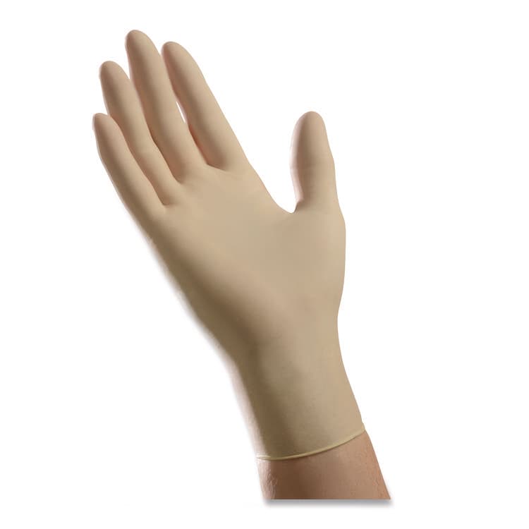TRADEX INTERNATIONAL L200 Series Powder-Free Latex Gloves, Small, 5 mil Thick, 9" Long, Cream, 100/Box (TXILSM200) thumbnail 2