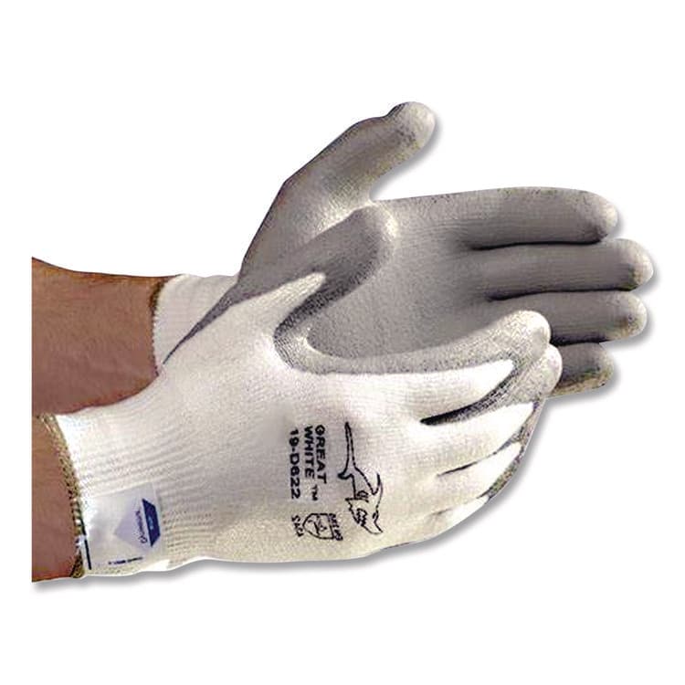 PROTECTIVE INDUSTRIAL PRODUCTS Great White 3GX Seamless Knit Dyneema Diamond Blended Gloves, EN388: 4542, Small, White/Gray, Pair (PID19D322S) thumbnail 4