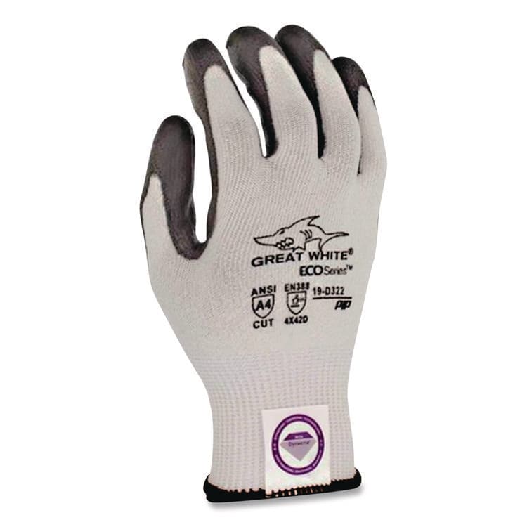 PROTECTIVE INDUSTRIAL PRODUCTS Great White 3GX Seamless Knit Dyneema Diamond Blended Gloves, EN388: 4542, X-Large, White/Gray, Pair (PID19D322XL) thumbnail 2