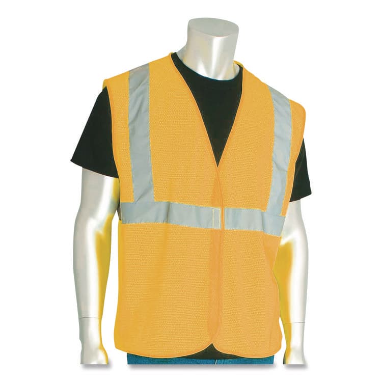 PROTECTIVE INDUSTRIAL PRODUCTS ANSI Class 2 Hook and Loop Safety Vest, 2X-Large, Hi-Viz Orange (PID302MVGOR2X) thumbnail 3